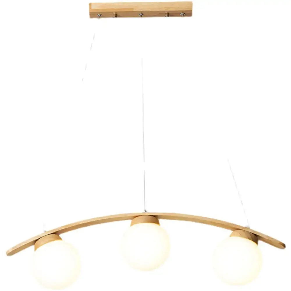 Wood Arc Pendant Light