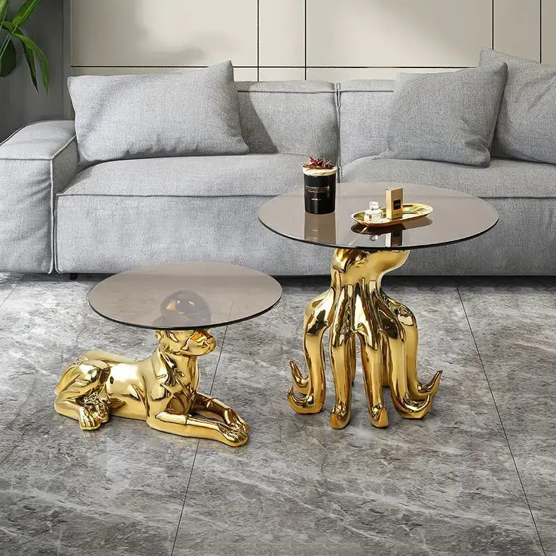 Gold Resin Octopus Table