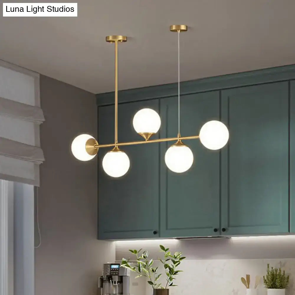 Gold Opaline Glass Pendant