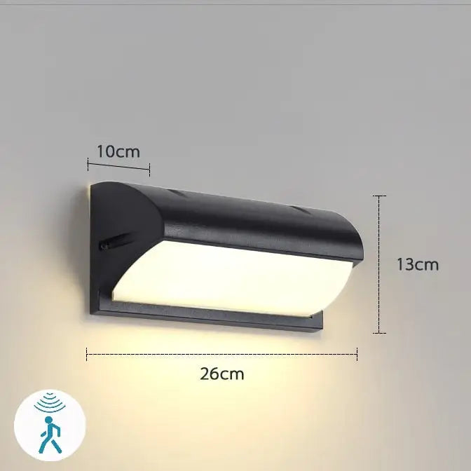 Black Motion Porch Light
