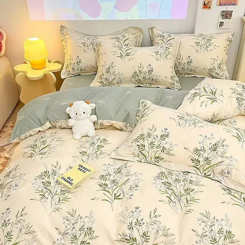 Pink Floral Duvet Set