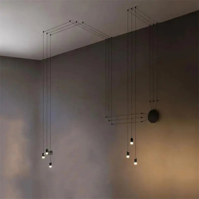 Black Cylindrical Pendant Lights