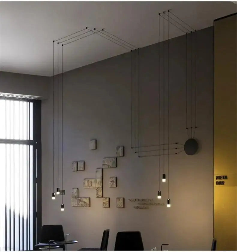 Black Cylindrical Pendant Lights