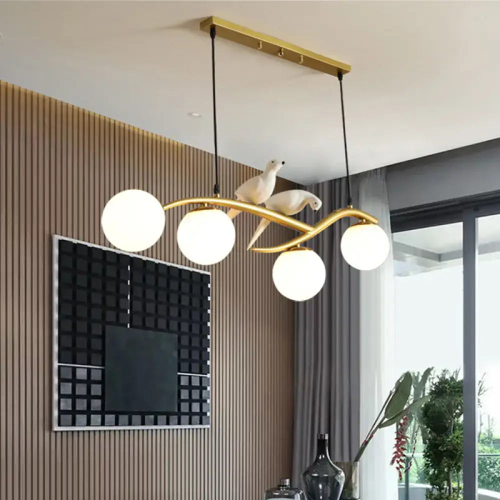 Black Branch Bird Chandelier