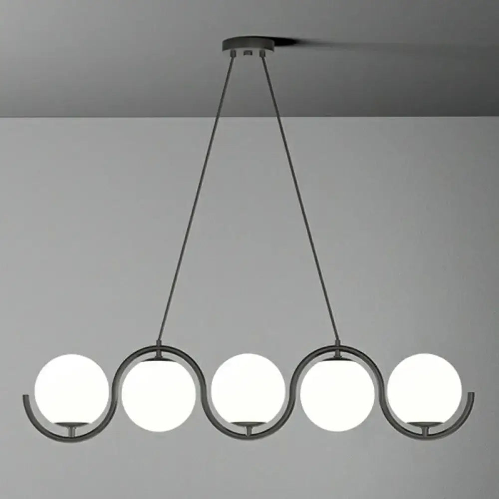 Gold Glass Hanging Lamp