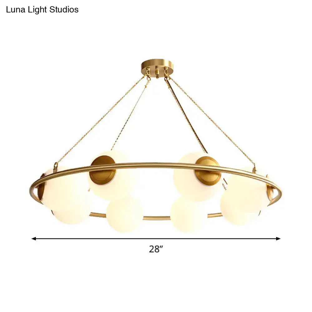 Brass Circular Chandelier