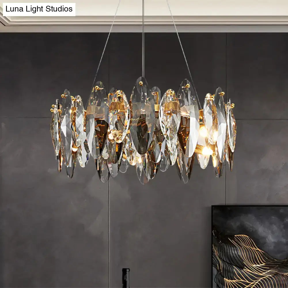 Gold Smoke Leaf Chandelier