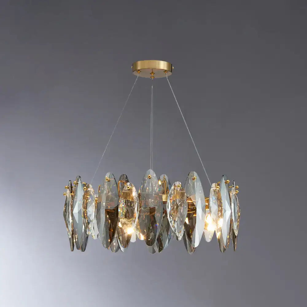 Gold Smoke Leaf Chandelier