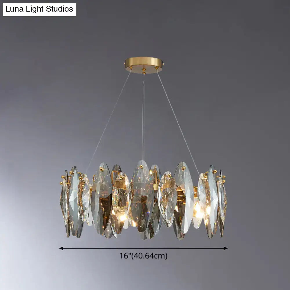 Gold Smoke Leaf Chandelier