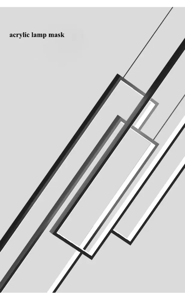 Black Gold Rectangle Chandelier