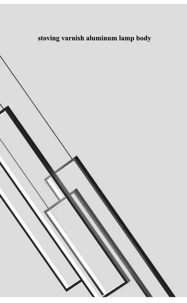 Black Gold Rectangle Chandelier