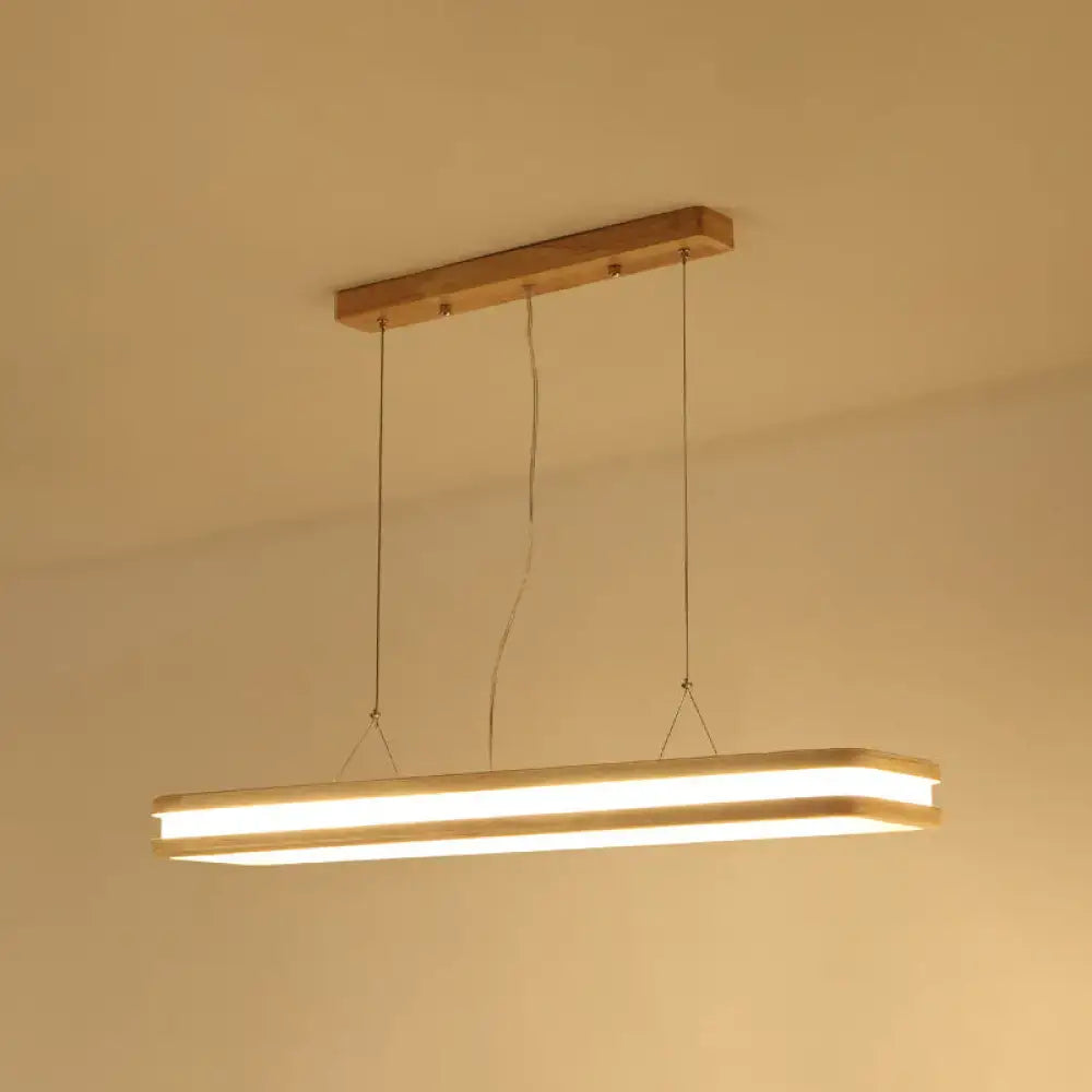 Wood Acrylic Stepless Dimming Island Pendant