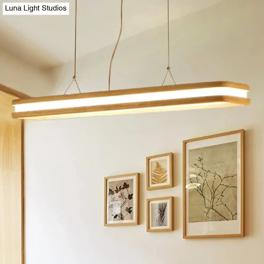 Wood Acrylic Stepless Dimming Island Pendant
