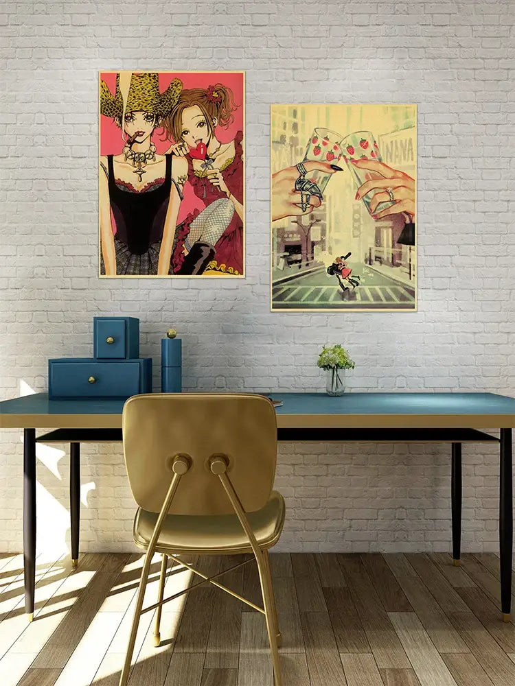 Red Yellow Anime Poster