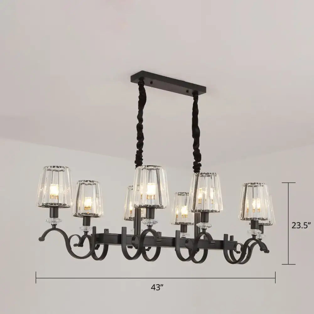 Black Crystal Pendant Chandelier