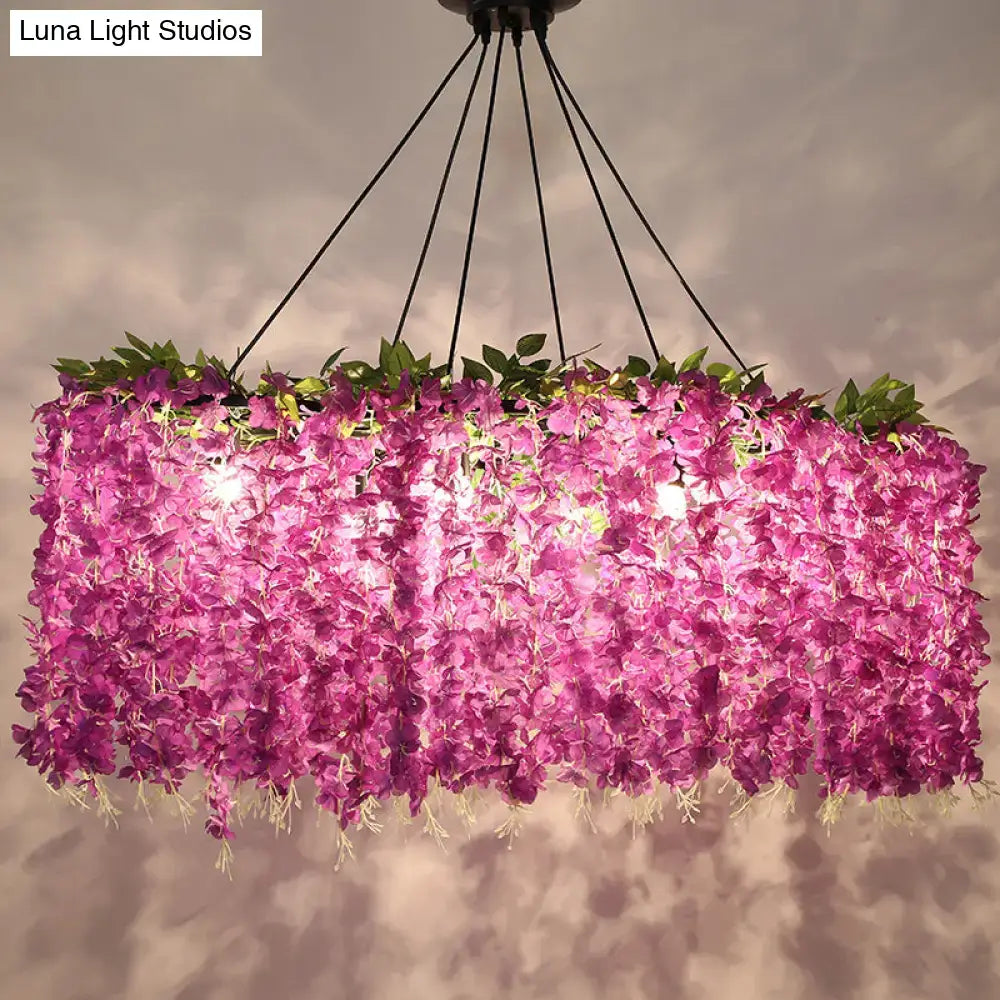 Purple Floral Ceiling Light