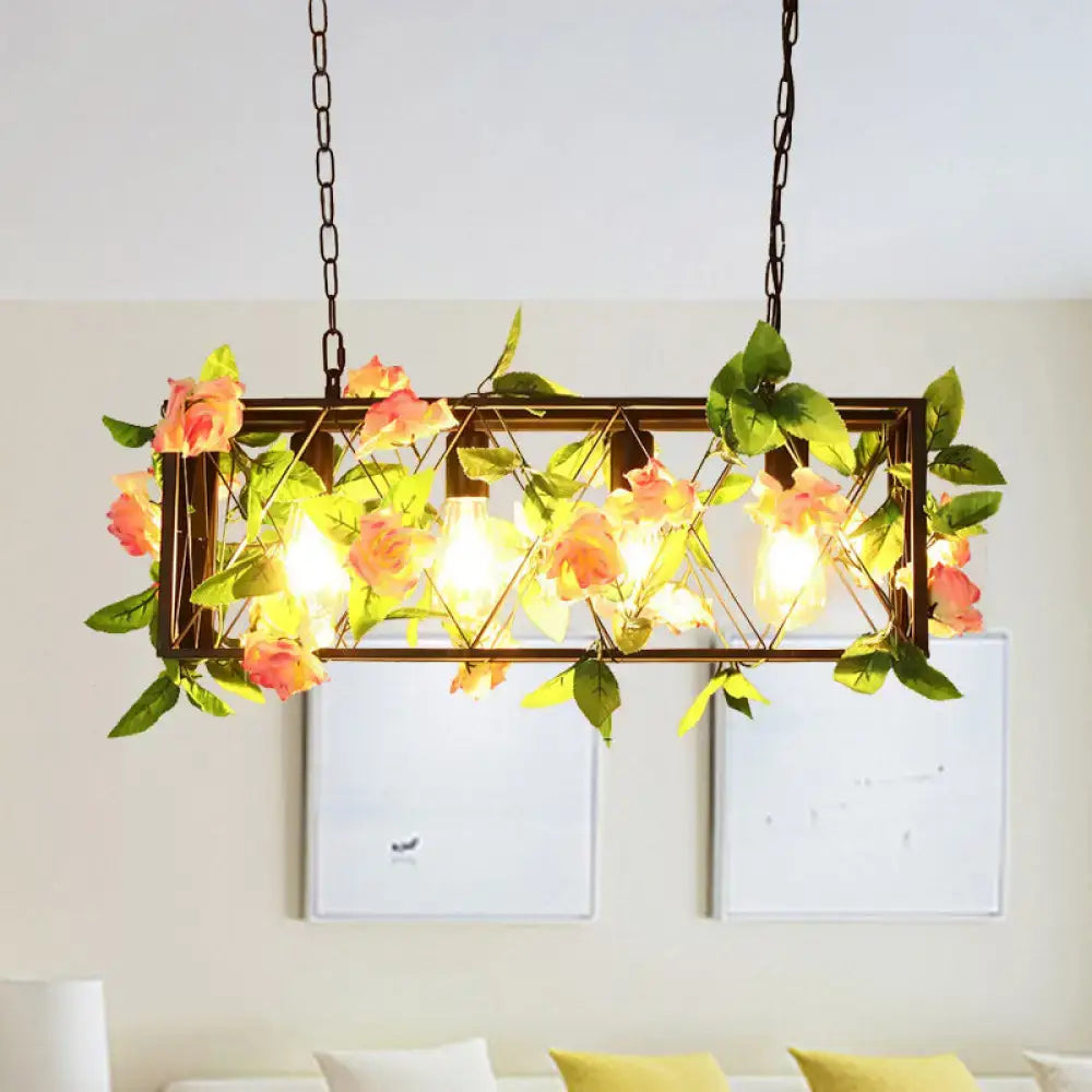 Green Lattice Ceiling Light