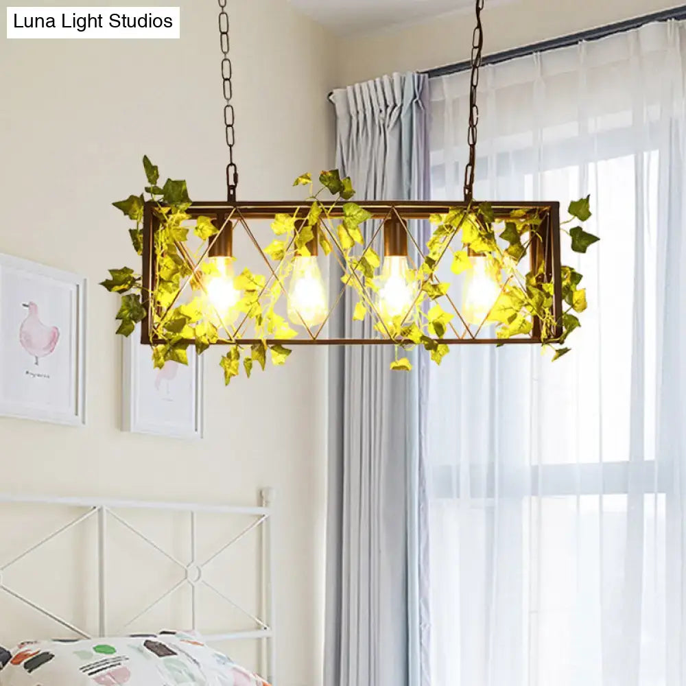 Green Lattice Ceiling Light