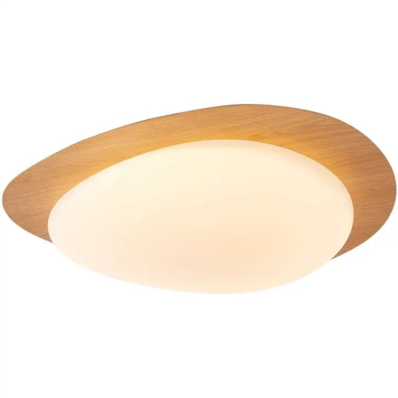 Walnut Oval Acrylic Ceiling Light