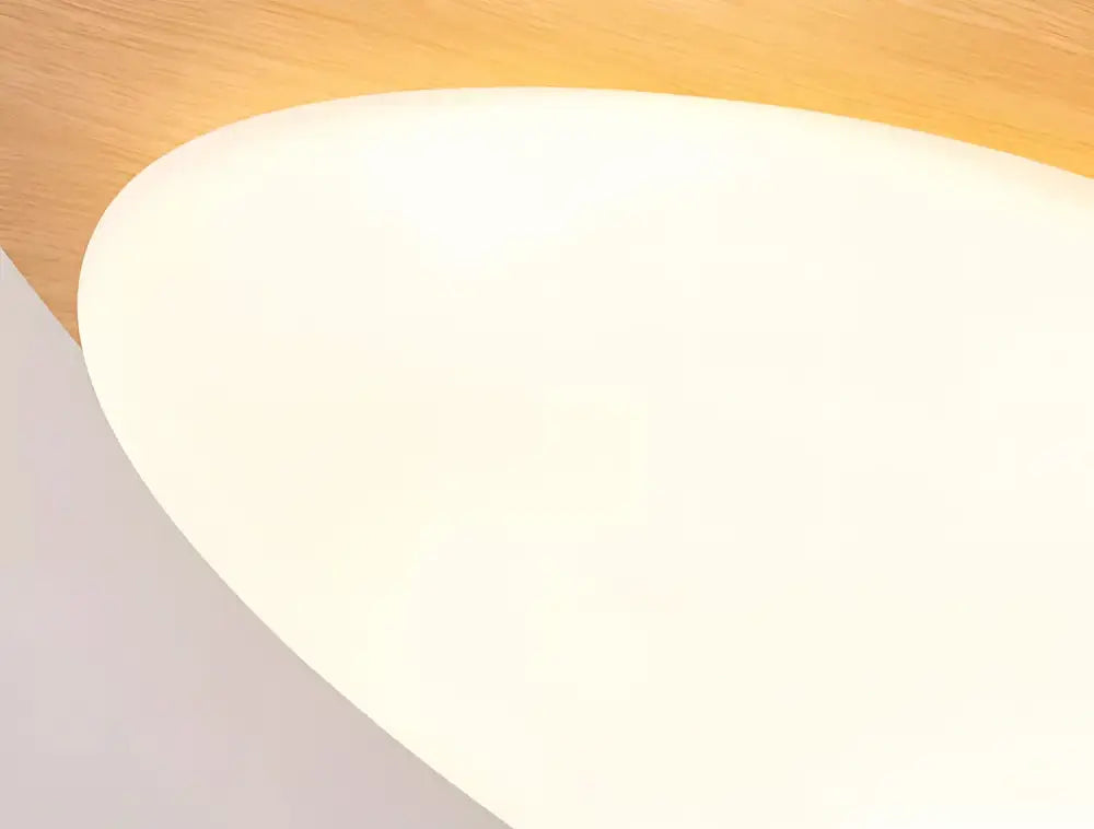 Walnut Oval Acrylic Ceiling Light