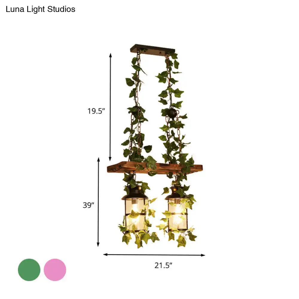 Wooden Ivy Ceiling Light