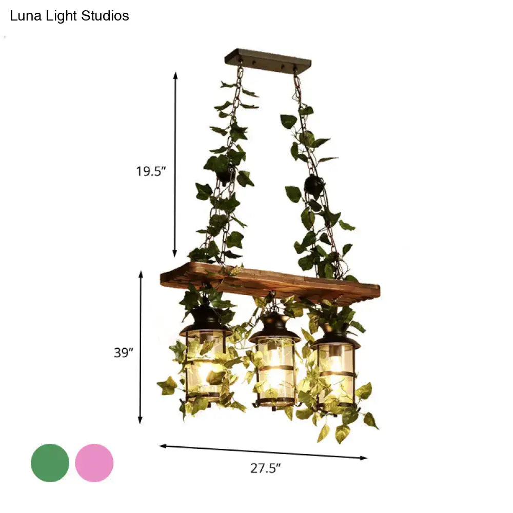 Wooden Ivy Ceiling Light