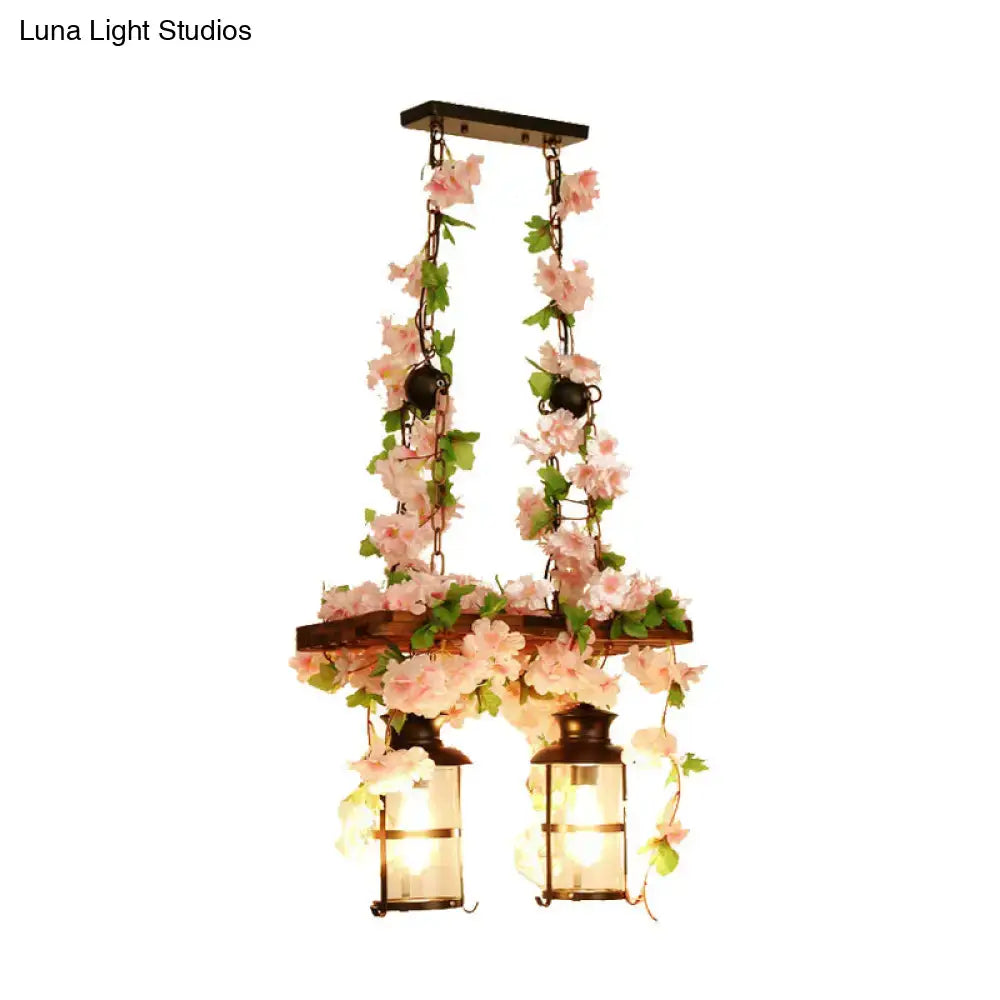 Wooden Ivy Ceiling Light