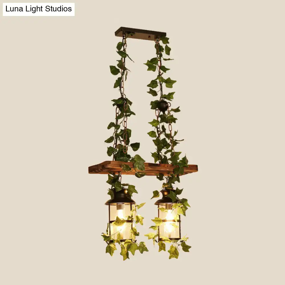 Wooden Ivy Ceiling Light