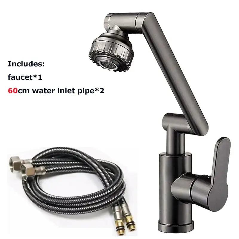 Black Dual-Mode Kitchen Faucet