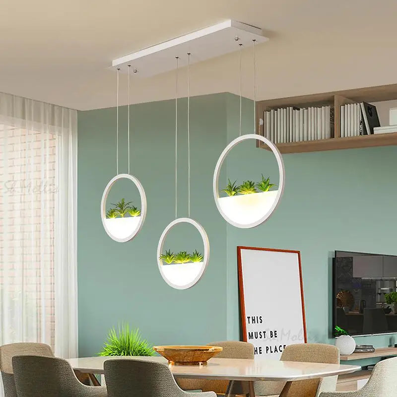 Black Ring LED Chandelier