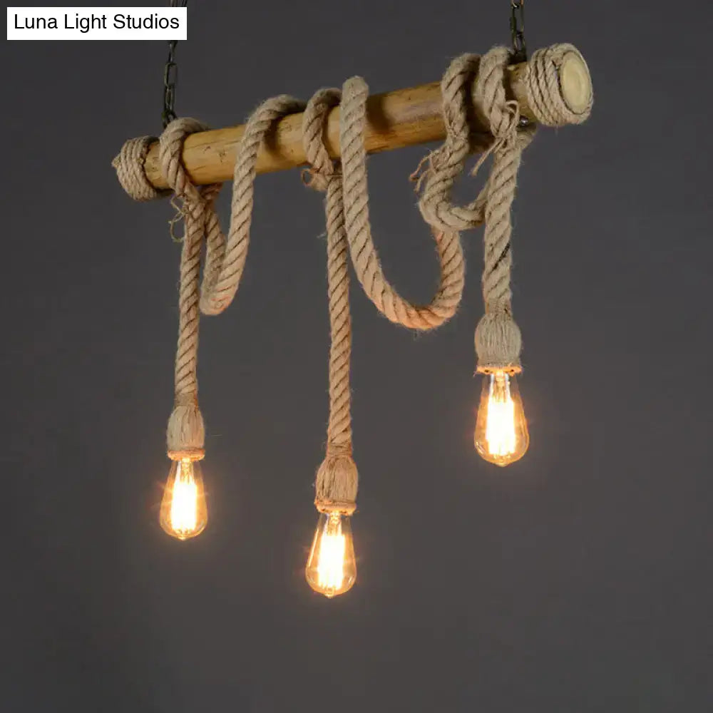 Bamboo Rope Pendant Light