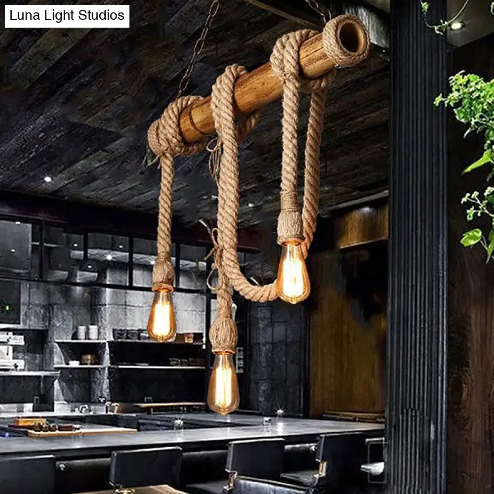 Bamboo Rope Pendant Light