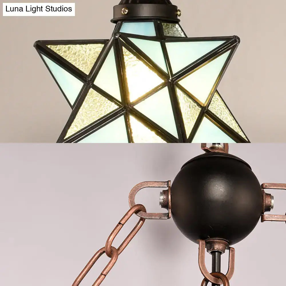 Multicolor Star Glass Chandelier