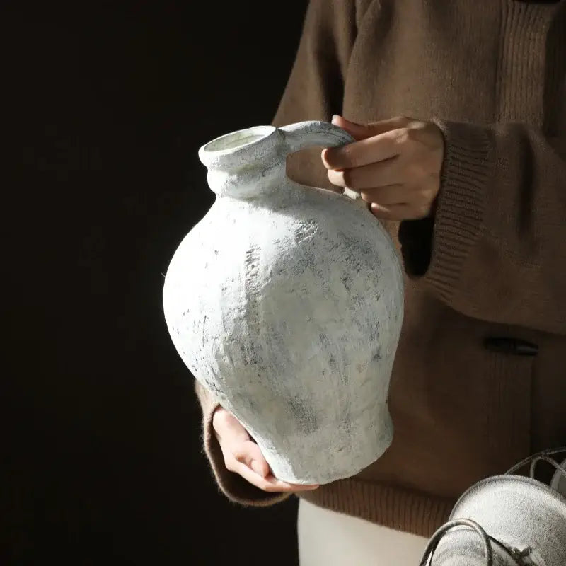 White Ceramic Pottery Vase