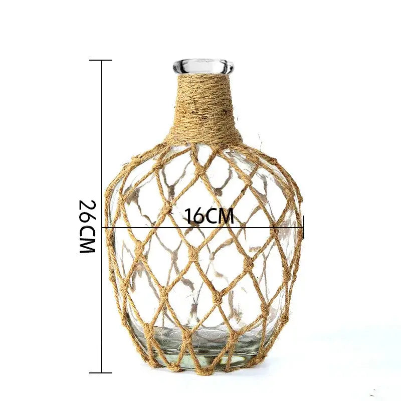 Glass Twine Hanging Vase