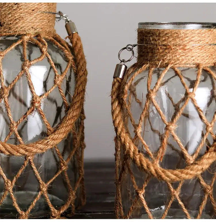Glass Twine Hanging Vase