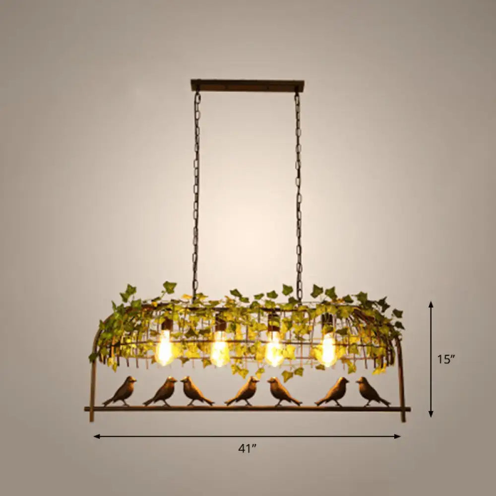 Rust Black Ceiling Light