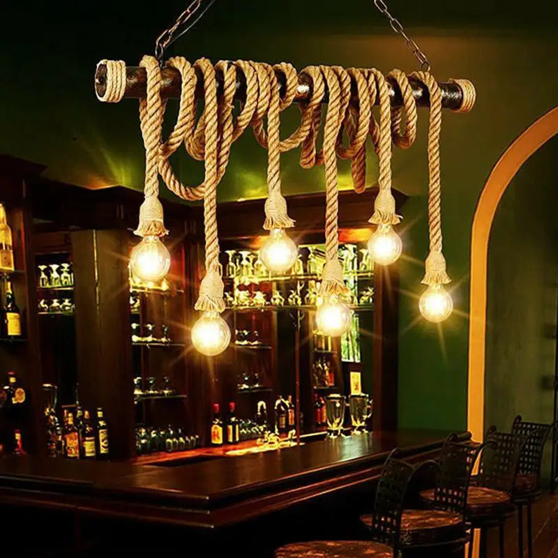 Jute Rope Island Pendant