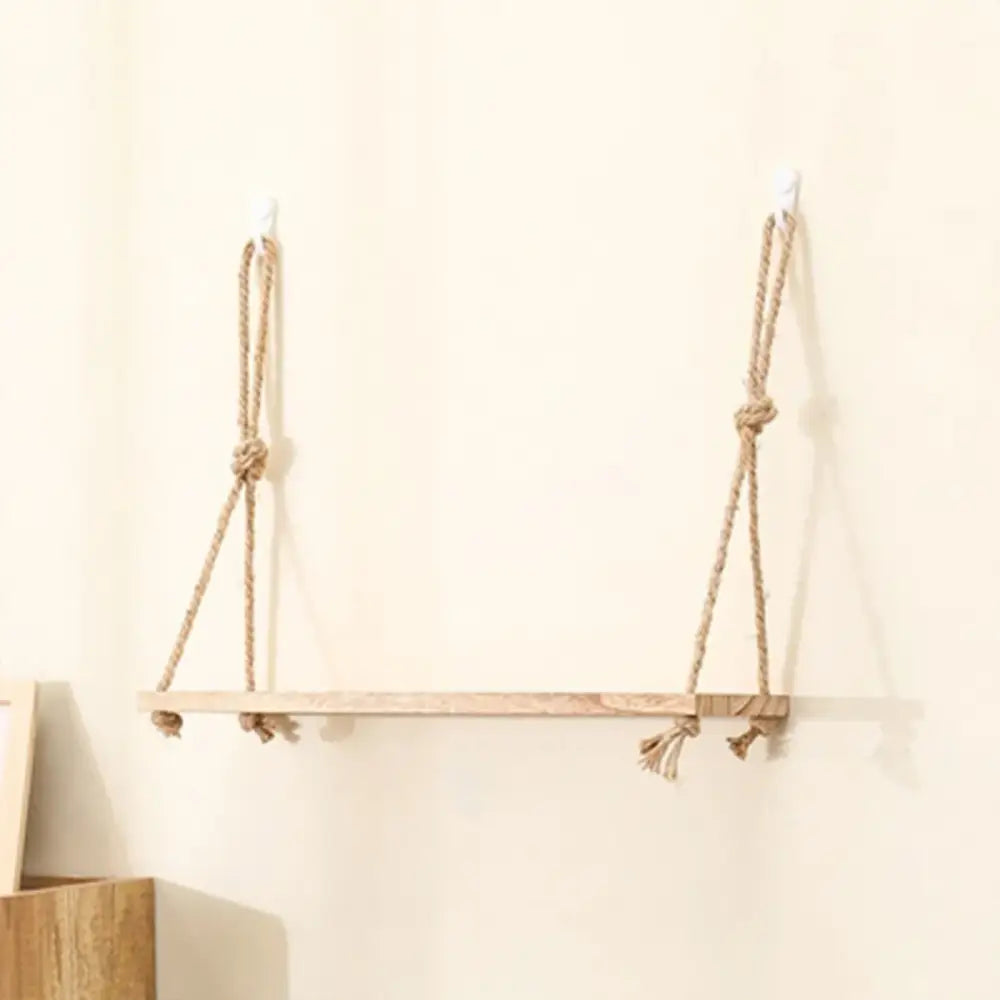 Wood Rope Floating Shelves