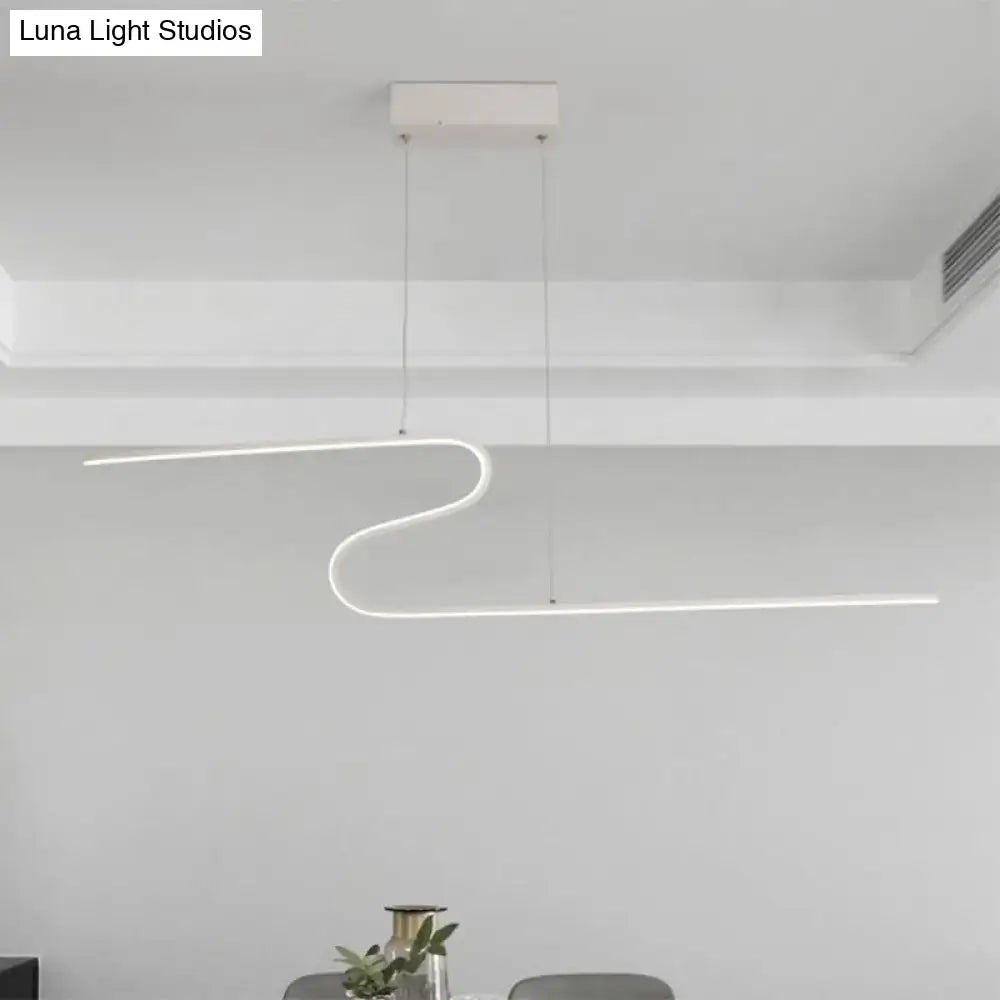 Black S-Shape Pendant Light