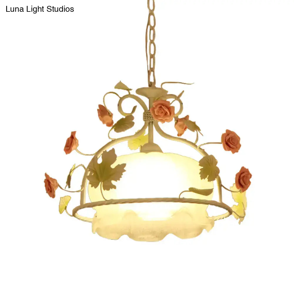 Orange Yellow Scallop Chandelier