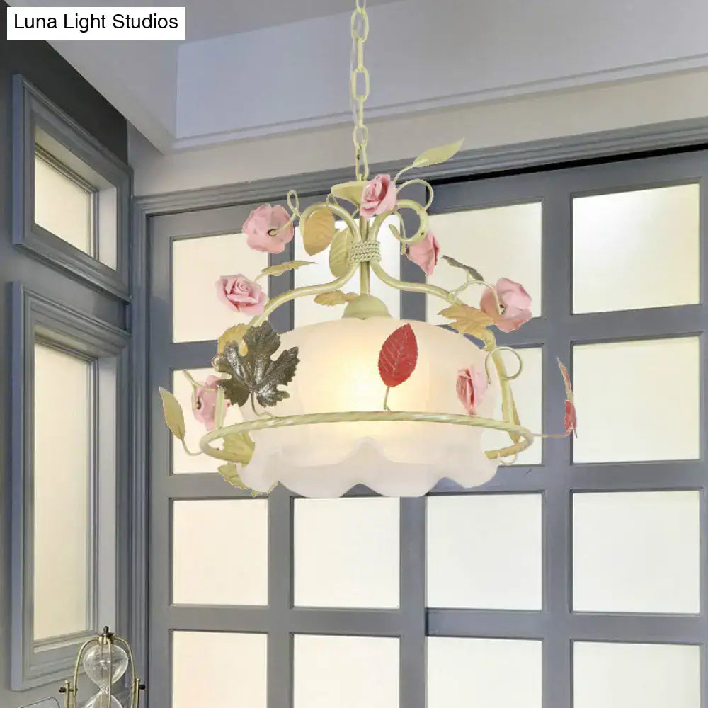 Orange Yellow Scallop Chandelier