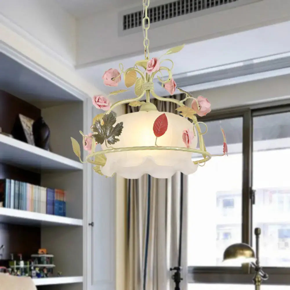 Orange Yellow Scallop Chandelier
