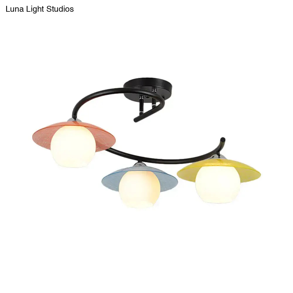 Saucer Semi Flush Light