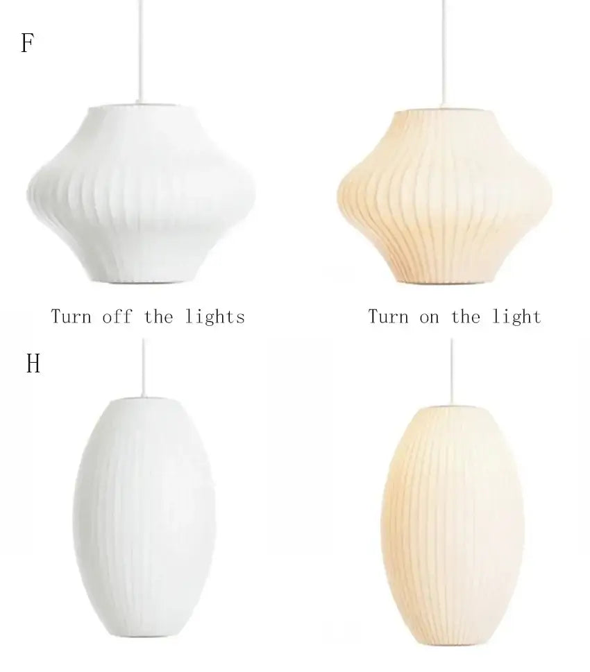 White Geometric LED Pendant