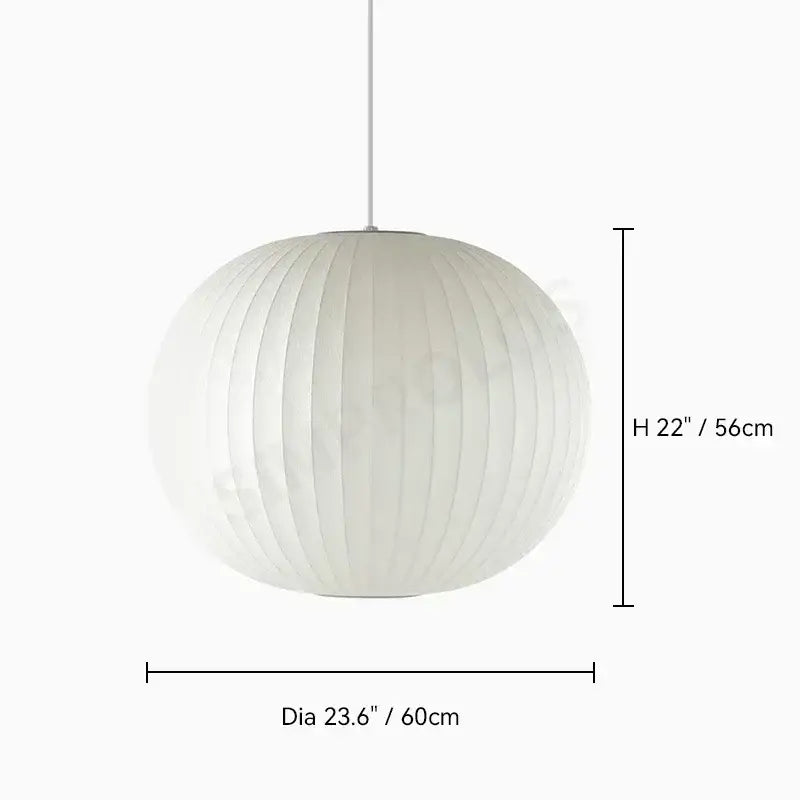 White Geometric LED Pendant
