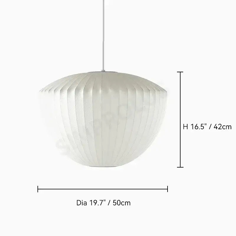 White Geometric LED Pendant