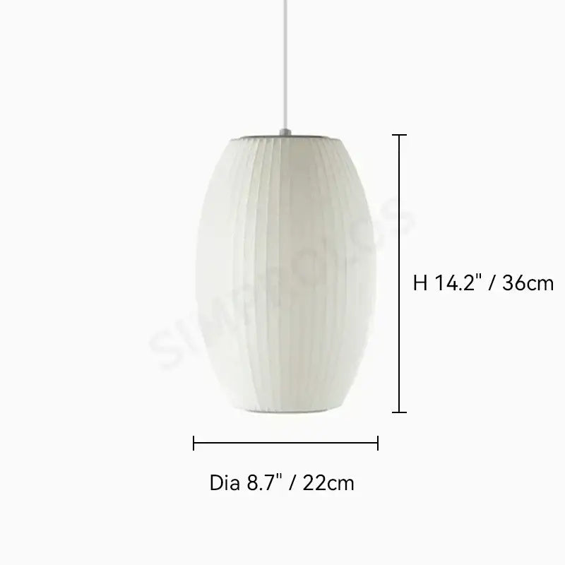 White Geometric LED Pendant