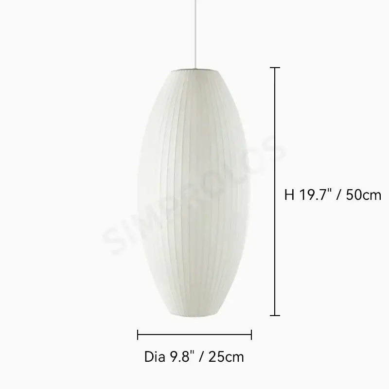 White Geometric LED Pendant