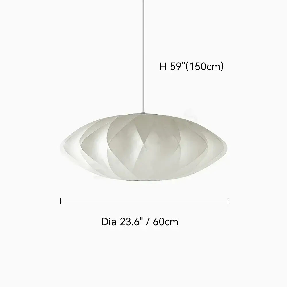 White Geometric LED Pendant